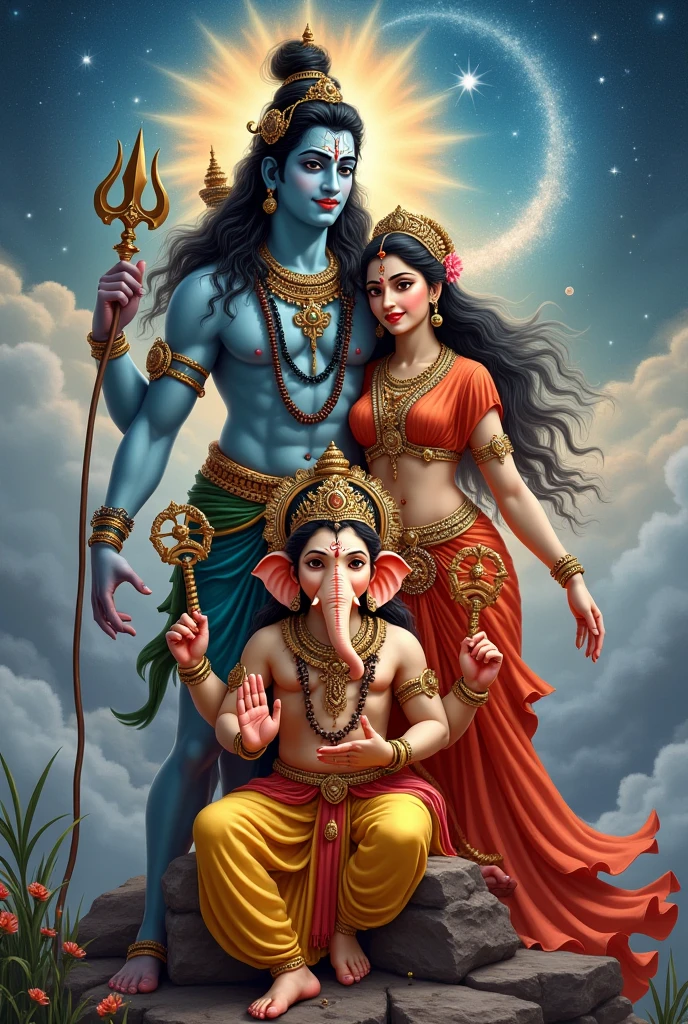 Ganesh ji  mahadev  Parvati 
