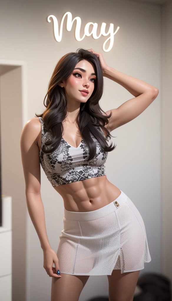 Young Thai woman, Fit physique, fitness physique, wearing sexy black lingerie sitting on the couch with legs open, corps sexy, (8k), (Best quality), (Masterpiece:1.3), (Realstic), (photoreallistic:1.34), Ultra-detailed, [beautiful detailed  eyes], (sourire), (sourire), (beautiful nose detailed), [very long blonde hair], (haut court), lingerie noire, (superbes seins taille normale), (gros plan), profondeur de champ, full body view, sitting on sofa, legs spread, showing crotch, pieds en l'air