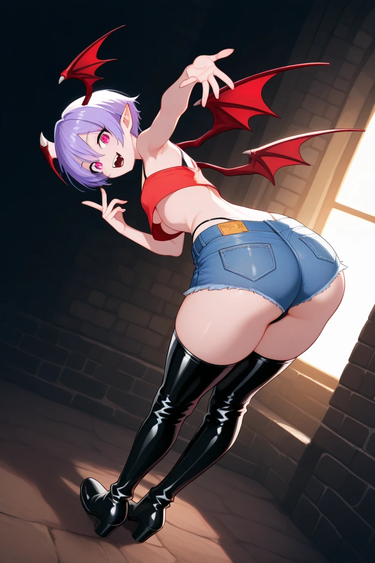 nsfw, short hair, red eyes, huge , naked, (vaginaex), v in penipenis,, ahegao, rg eyes,t