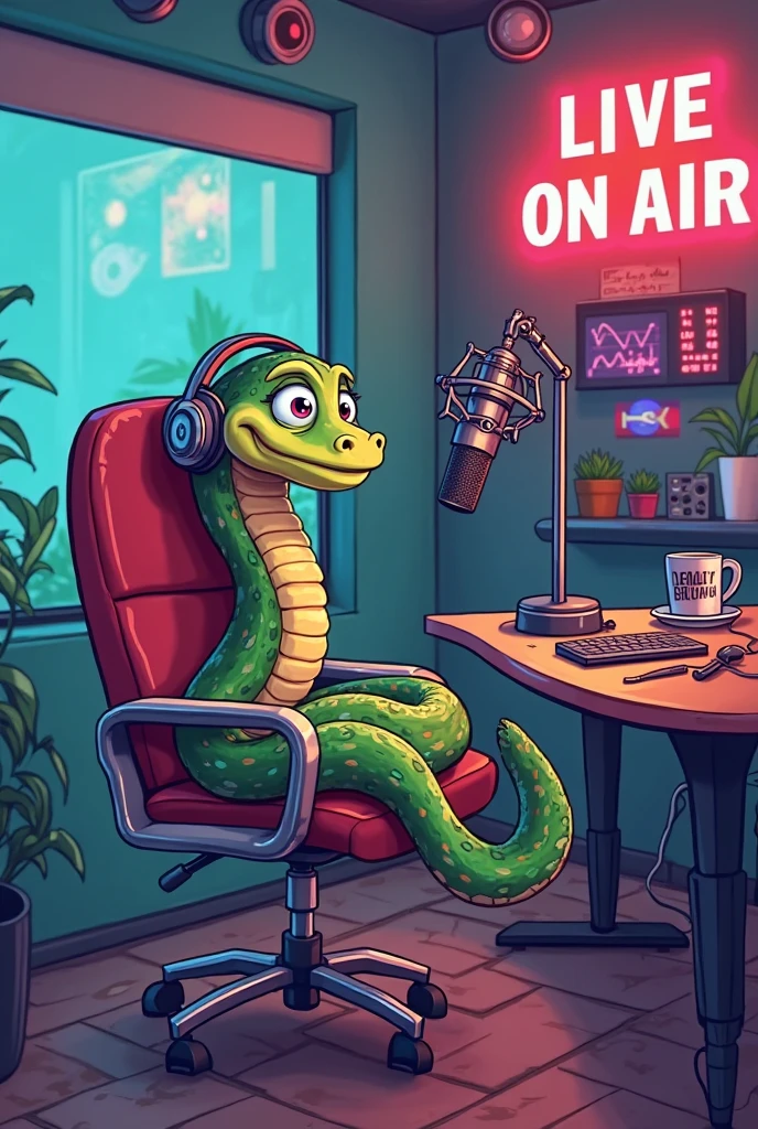 score_9, score_8_up,score_7_up, source_ anime, no humans,
BREAK
forest,
BREAK
IncrsNeverGonnaGiveUUp, smile, looking at viewer, open mouth,Chameleon, lizard, back spikes, feral, scales, on top of desk,
BREAK
microphone stand,
BREAK
desk, (legs:-1.5)
<lora:NeverGonnaGiveYouUp_XLPD:0.8> <lora:ChamChameleonPonyXL:0.8>