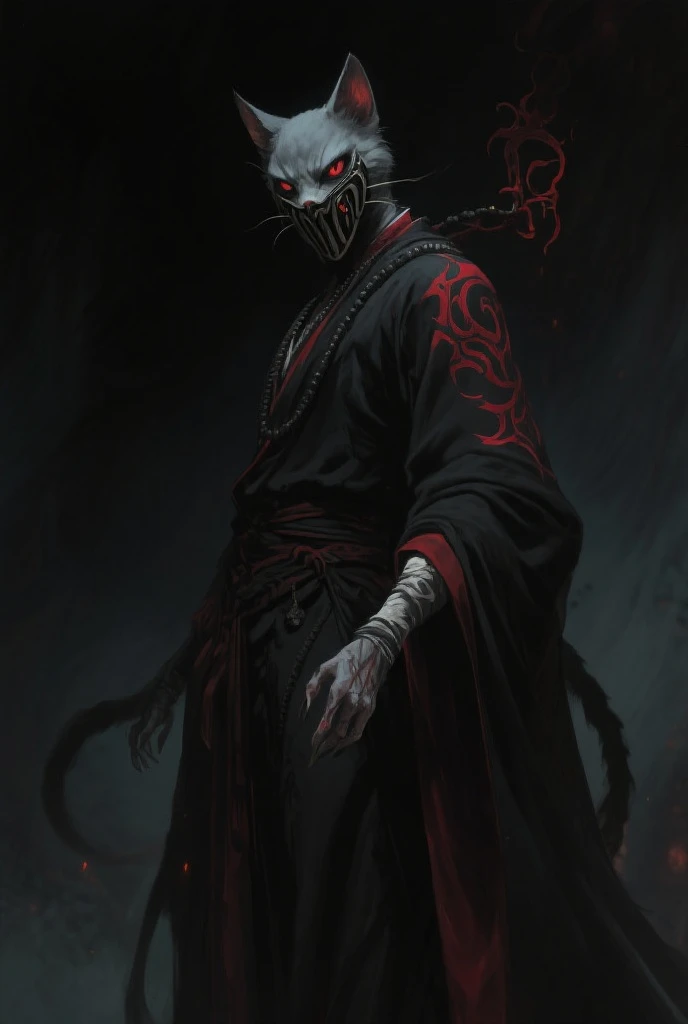 a drawing of a man with a dragon head and a sword, beautiful male god of death, villain wearing a red oni mask, inspired by Kanō Hōgai, cute japanese demon boy, Demon Samurai, Samurai with demon mask, handsome guy in demon slayer art, inspired by Naomi, shinobi, portrait of the god of death, Sachin Teng