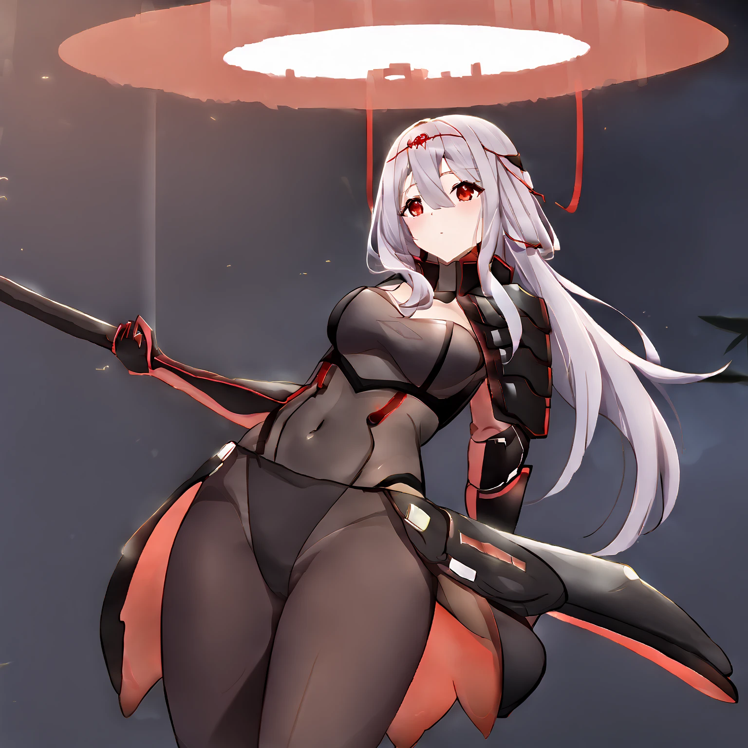 high quality, detailed, on street, in public space, girl, , 12 yansform heroine, cyber battle suit, white suit, tight- fitting suit, pregnant, breasts exposed, genital exposed, see through, long hair, purple hair, red ribbon, head gear, fearless smile, blush, fighting pose, open legs widely, exposing their genitals, Spread the genitals, Swelling of the genitals, Messing with the genitals, white fluid dripping from genitals, focus on genital, from below,