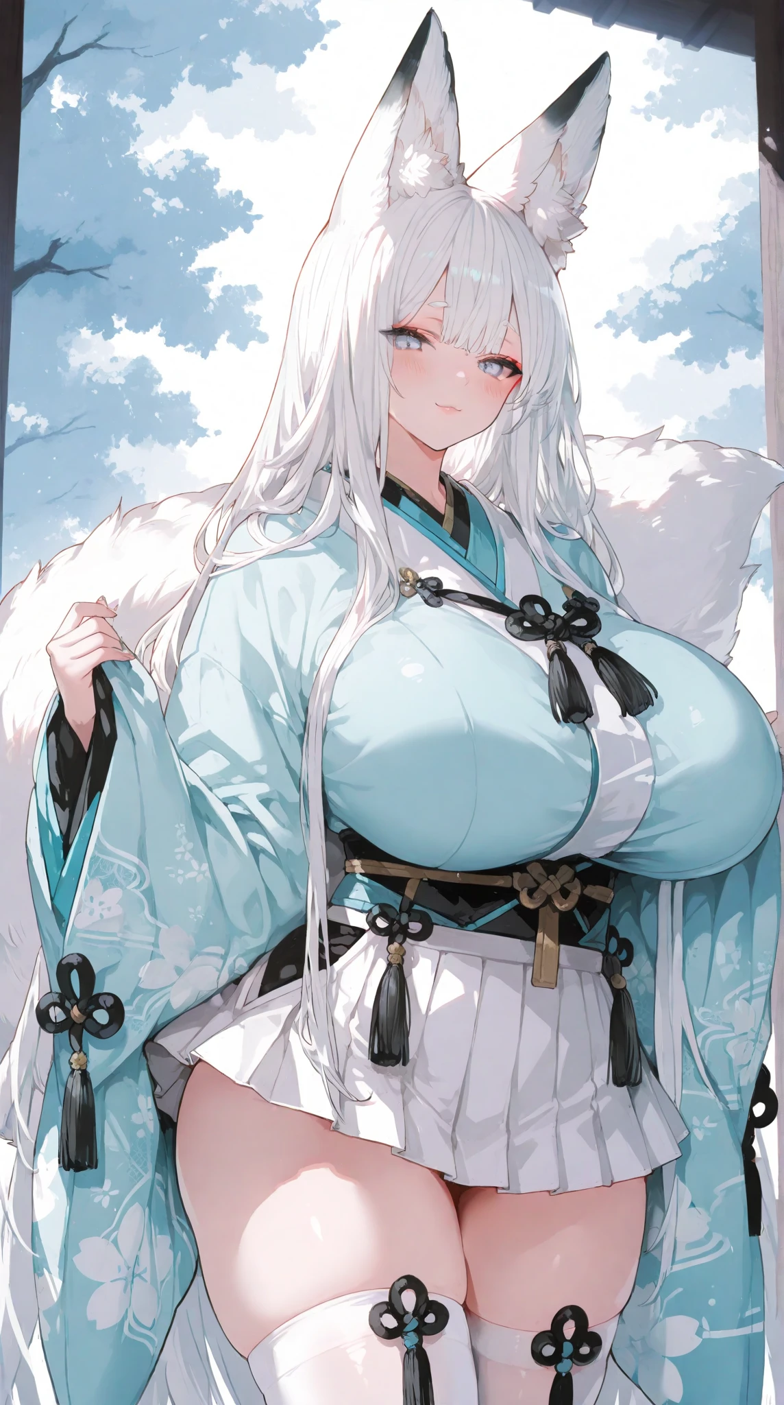 Frustrated text,Dragon's horn,deer antlers,Portrait,Realistic effect,Female pervert,White-haired girl,Messy hair,Ancient wind,cyan colors,cyan colors,Cyan Hanfu(Delicate and mysterious antique patterns),high-heels,The expression after the climax,winning artwork,Silhouette effect,Epic composition,Stand in front of a window with falling snow(Ancient wind),(Antique background)Need,8K,The human body light and shadow effect is three-dimensional,Delicate face,(in the darkness nigth:1.6),Fantasyart,photographrealistic,动态照明,art stations,poster for,Volumetriclighting,Very detailed faces,4 k'',Award-Awarded, low tune, Cowboy shot, (Hanfu:1.4), long whitr hair,(Super huge))),(((Super huge breasts))),Side breasts,Lower breast,cropped shoulders,鎖骨,lacepantyhose,nabel,Lower chest,(huge tit),((cleavage))