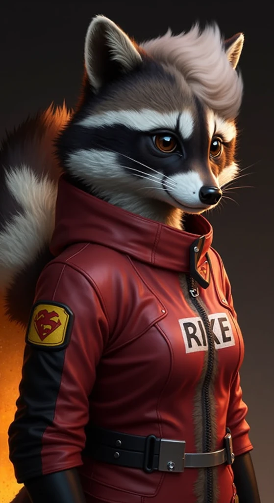 (((Masterpiece))), (((Best Quality: 1.4))), ((Super Detail: 1.4)) , Female, full breast, hoodie cutout, standing, wolf, 4k, 8k,
