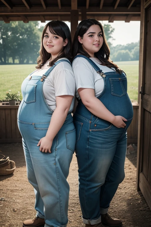 Extremely pregnant young redneck woman