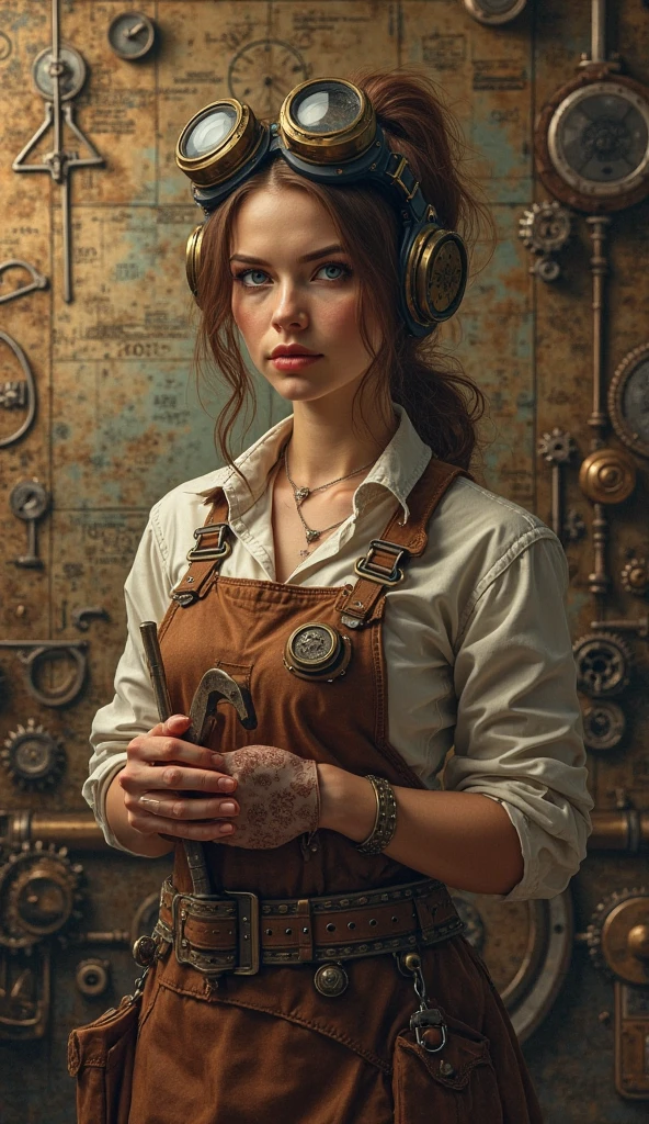 Mechanism beautiful woman