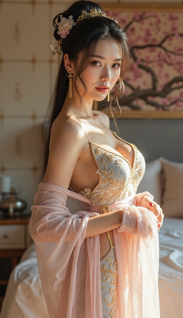 ((Highest quality)), ((masterpiece)), (detailed), one person's, sexymasterpiece,Highest quality,Realistic,photoRealistic,8k hdr,High resolution,RAW Photos,Cinema Lighting,Pin Light, (((one person's, alone))),((Famous K-Pop Idol Mix, Glamour, cute, sexy)),Wide Shot,Cowboy Shot, ((Saggy breasts:1.5, Large Breasts:1.4)),(Large pelvis, Wide Hips, Stomach, Between the legs),(Rouge Cheek:1.5), (Red and cowl neck dress),Thick thighs,Sweat,Black Hair,Knee socks,High heels, (Tokyo, Shinjuku, street, Outdoor, night, Neon Light),