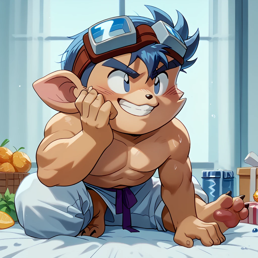 Masterpiece,Highest quality,8k,Handsome,good looking,White Tiger,teenager face,Little,Imminent sexual activity,cute,Japan animated style,Red three-quarter hakama and a rope around the waist,((tiny hand,Huge muscles,Huge erect penis)),Spread your legs,Squat,Watery eye,Clear fluid dripping from penis,(((Wrapped in red, blazing flames,Crying loudly,Distorting the face in pain))),Japanese-style open-air bath at dusk,A big uproar,Lucky cat pose,Anal Sex,Orgy,(Tie the rope around your waist),Shake your body violently,(((Sucking Your Own Penis)))Sad face,Embarrassed,Lift one leg