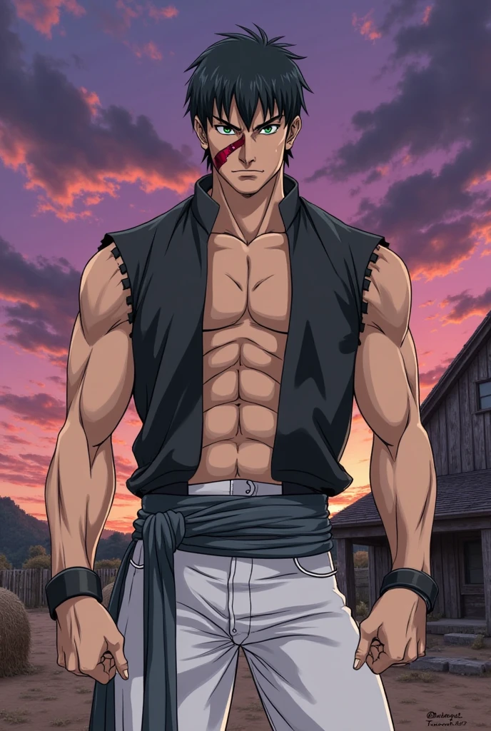 In the heart of a frozen, apocalyptic Marineford, under the cold, starlit night sky, a grand execution platform stands tall. A muscular, freckled young man with a flaming purple crossbones tattoo adorns his back, bound in kairoku sea stone shackles. The powerful Portgas D. Ace, the beloved soldier and brother, stands defiant amongst the Marine soldiers surrounding him.
Meanwhile, a young pirate, clad in the iconic straw hat of the pirate kingdom, fiercely battles his way through the battlefield, determined to reach Ace. The full One Piece anime style envelops the scene, capturing every muscle