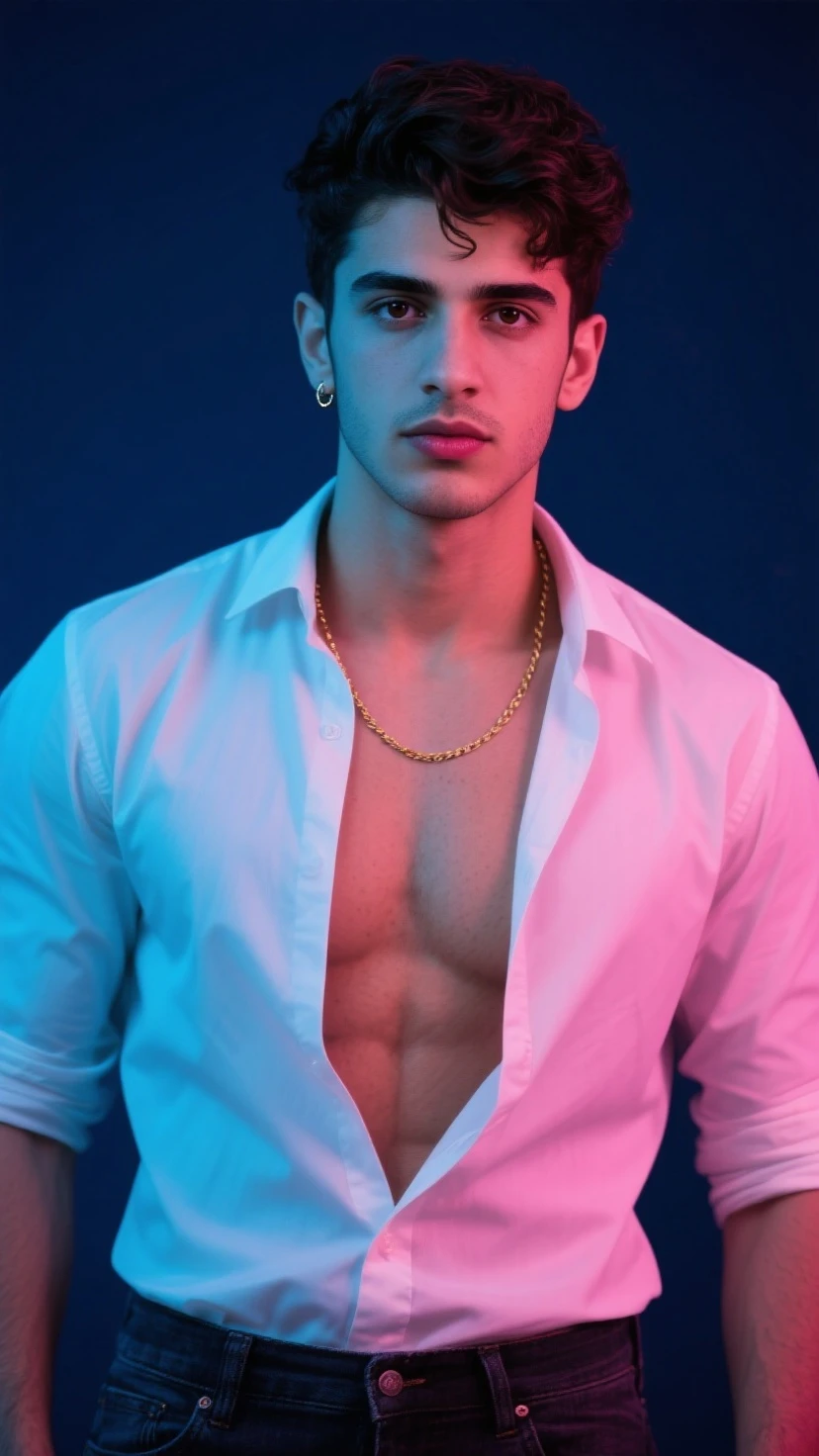 homem de araffe sentado em um banquinho com um fundo rosa, Photo Session, sebastian luca, photo shoot, Foto promocional, foto oficial, inspired by Germán Londoño, Asher Duran, by John Luke, Rua Juliana, Liam, Foto de perfil, david marquez, diego fernandez, official illustration, Dany Devito, daniel mirante, Directed by, Sebastian Yatra