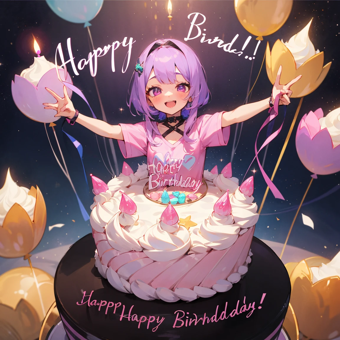 celebration、a cake、🎂🎂🎂🎂🎂🎂🎂🎂🎂、Fish wind　Lady、Super super super　Colossal　Colossal　Colossal　huge bust、smil、dance、Dancing、Flowers and Birds Fugetsu、