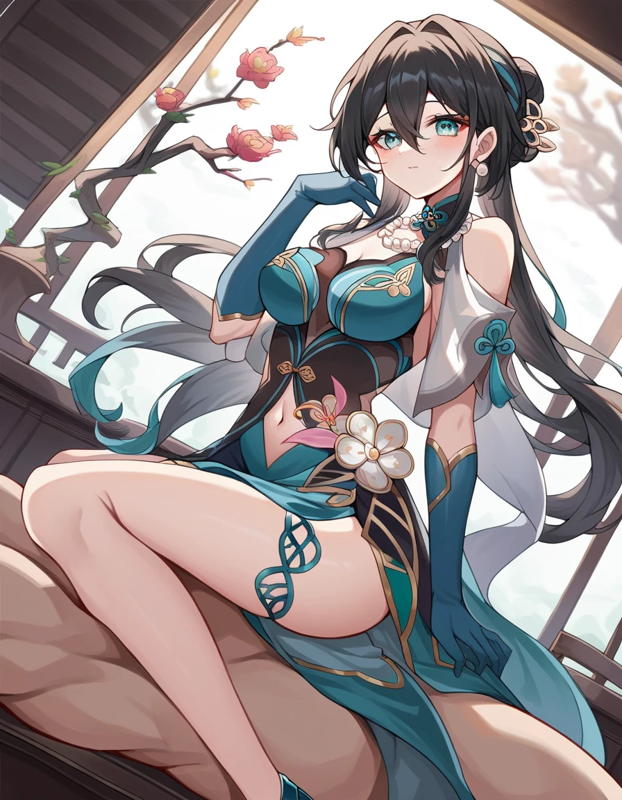 ((2D beautiful girl、top-quality: 1.2、Perfect fingers: 1.2、perfect anatomia: 1.1、Dress perfectly、face perfect: 1.1、4k、8k、top-quality、Perfect Finger 1.1、Perfect Anatomy 1.1))、Blur the background、(transform sequence)、((stright long hair))、Soio、16 year old girl、japanes、((chinese style leotard))、(highleg)、Tiara on the head、A smile、 Standing、Facing the front、two people、