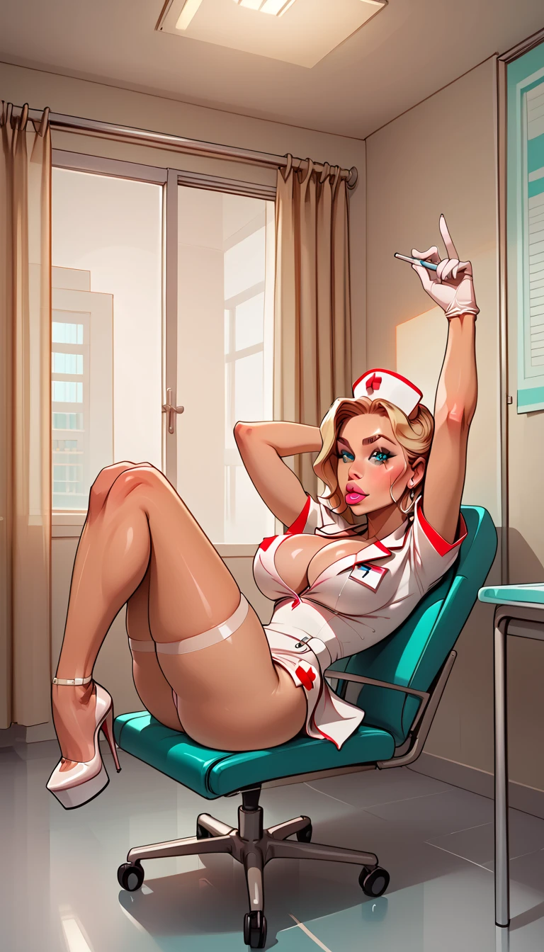 score_9, score_8_up, score_7_up, 1girl, 1boy, magnificent body, pubic hair, crazy sex with a beautiful sexy nurse, she is beautiful and very hot, uniform