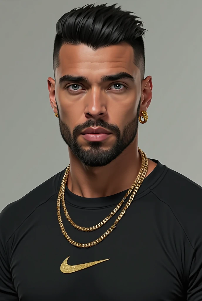 (masterpiece, intricately detailed, highest resolution, best quality:1.2), (doujin), a cocky jordan_torres Instagram influencer, buzz cut, a 34 y.o muscle dom with a hyper muscular physique sitting on a chair with black eyes,dark-skinned male, clean shaven, wearing a ((open jacket, big chains, chav, armbands)), ((excessive cum)) ((cum on body)) (cum drip), flaccid penis,saggy balls,hairy chest,vascular,muscle striations,soft light,fantastic realism, colth