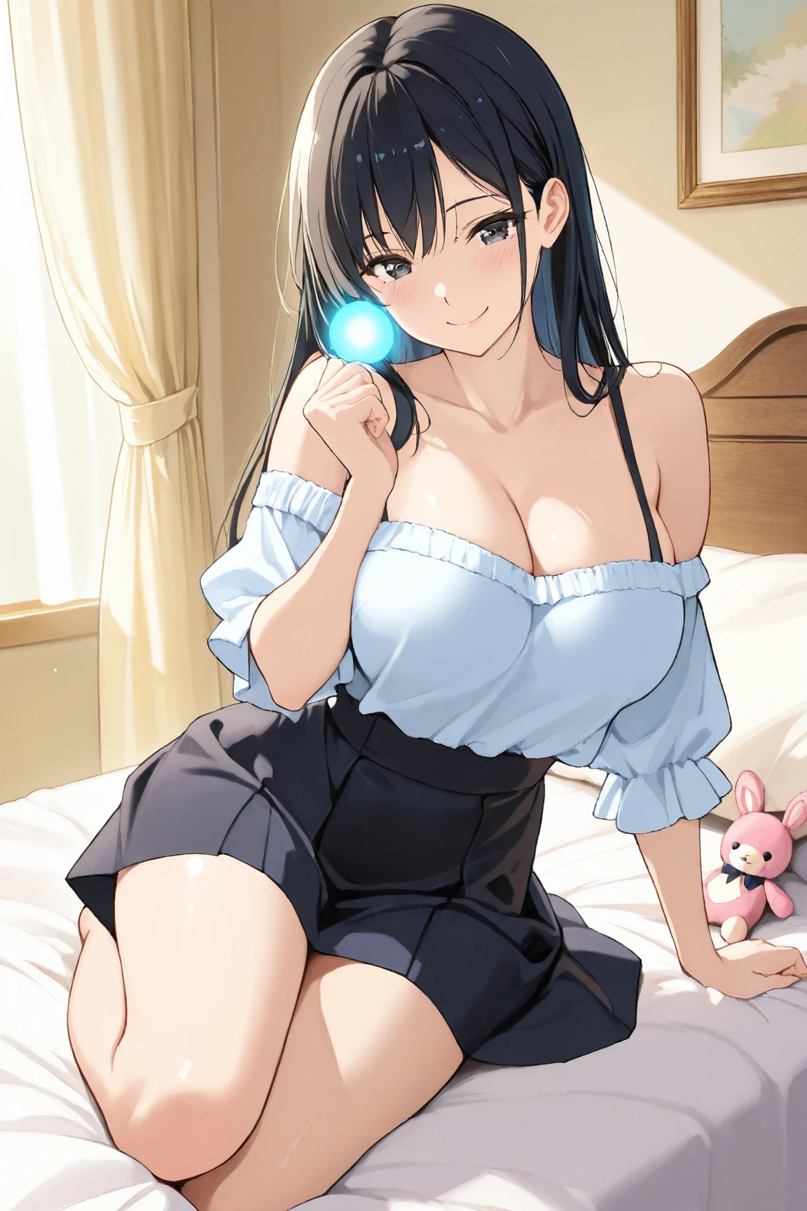 detailed illustration (side view),dynamic angle, ultra-detailed, illustration, clean line art, shading, anime, detailed eyes, detailed face, beautiful face, dramatic lighting, detailed illustration, dynamic angle, ultra-detailed, illustration,
Ultra HD, super high quality, masterpiece, detailed, 8K, The place is a business corner office, A office secretary in the room room,1Person sitting, hand singing documents, working at a desk, 30 year old female secretary, has long black hair, Has blue eyes, She has cow horns and a glamorous figure, The clothes she’s wearing are a camisole and a miniskirt, Knee-high, Pretty sexy, business clothes, anime girl, cow horns on head, cow ears, no human ears, anime woman, sitting in chair at desk, desk between her and viewer, handling viewer document. Sitting in chair behind desk, leaning forward onto desk, sunny farm outside window, smiling women, sexy business suit, large breasts, breasts resting on desk, no human ears, no headbands, cleavage on display, cow ears are her real ears, replace human ears with cow ears, big breasts, breasts laying on desk, breasts smooshed onto desk, bovine ears, hair covers human ears, long hair