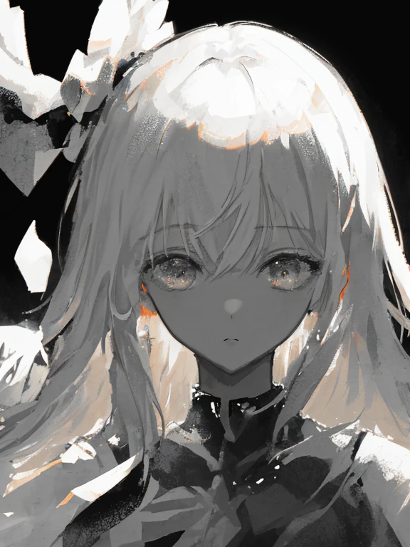 Beautiful Girl, up of face, (deadpan, emotionless eyes), long eyeslashes, red rip, Very short blonde hair, (Gray eyes), (Dark skin), Bare shoulders, Choker, The background is solid black, Professional Lighting, Best Quality, masutepiece, ultra-detailliert, Capture super cute moments, depth of fields, Ultra High Resolution, Fine details, 16k wallpaper,