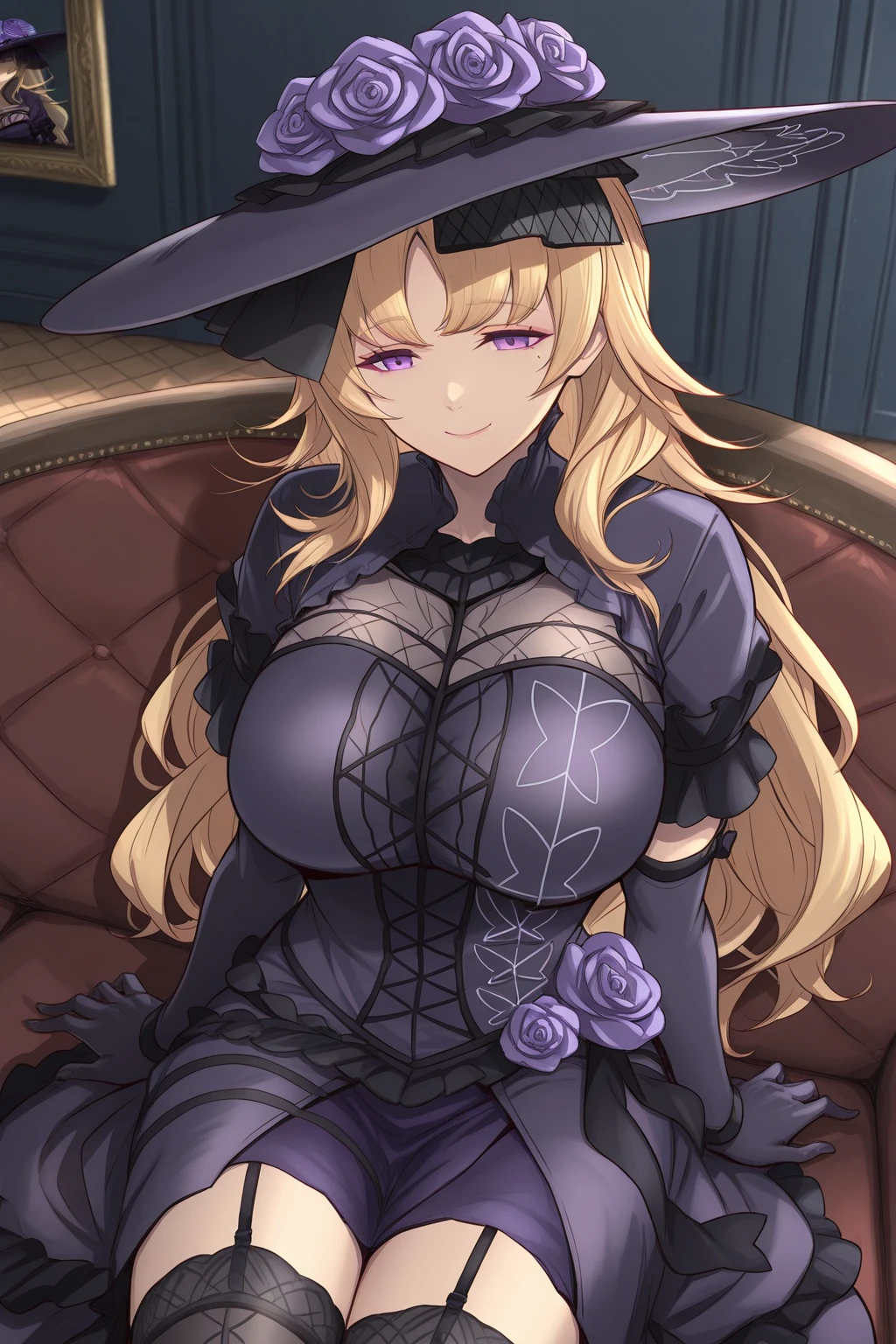 {{{{masterpiece, realistic, extremely detailed, intricate details, sharp focus, 8K, highres, depth of field, absurdres, high quality facial shadowing, dynamic shadowing, cinematic lighting, perfect lighting}}}}, best quality, asian qualities, {facing viewer}, {front view}, {hands behind back}, {solo}, beautiful young girl, {{{extremely detailed girl, perfect anatomy, perfect body}}}, {{{beautiful-detailed luscious hip-length vibrant white hair}}}, {{{luscious multi-layered curly hair}}}, {{{hair splayed out}}}, {{beautiful-detailed facial structure}}, {{detailed beautiful face}}, {{sexy face}}, {{cute face}}, slender facial structure {{detailed face:1.33}}, {{beautiful-detailed eyes}}, big eyes, {{{{detailed void purple eyes}}}}, {{{{high-detailed glowing purple eyes}}}}, {{{{vibrant eye colors}}}}, {{detailed large boobs}}, {{{beautiful-detailed large tits}}}, {{breast apart}}, {{slim arms}}, {{{{beautiful-detailed fingers}}}}, {{slim waist}}, {{slim legs}}, {{thick thighs}}, {{{ass showing}}}, {{{perineum showing}}}, {{{cum oozing in-between legs}}}, {{{detailed legs}}}, {{{legs showing}}}, {{{blushing}}}, {{cute shy expression}}, {{aroused}}, {{slightly opened mouth}}, fashion, wedding dress, lewd dress, {{{beautiful-detailed long black strapless lingerie wedding gown}}}, {{{thigh high slit dress}}}, {{{beautiful-detailed white high heels}}}, {{standing in a dimly lit dance hall with a chandelier hanging overhead and moonlight shining through a window at midnight}}, {{enhanced background}}, nsfw, lewd
