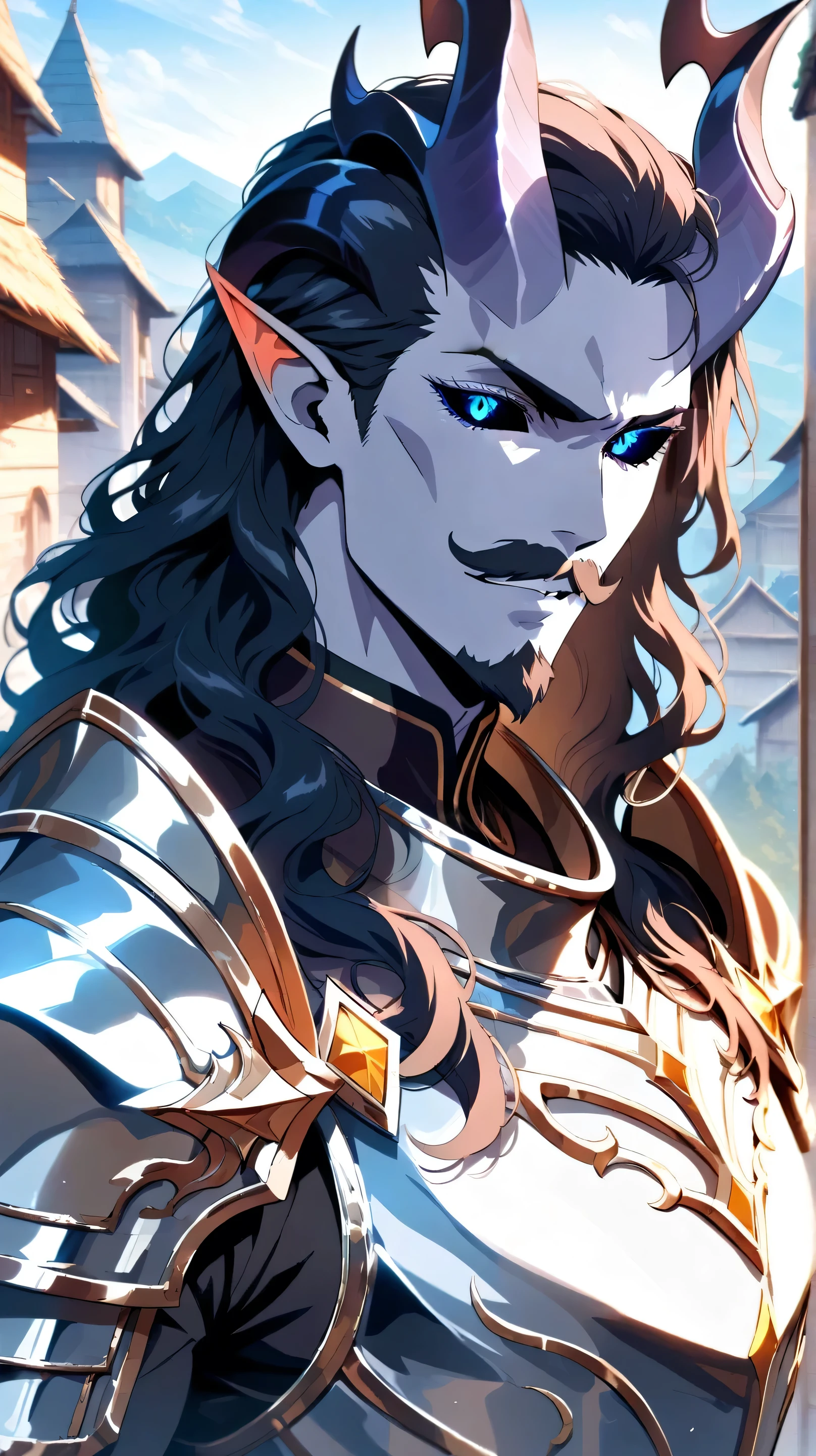 masterpiece, highest quality, ultra detailed, high detail anime, sclera style, black sclera, blue iris