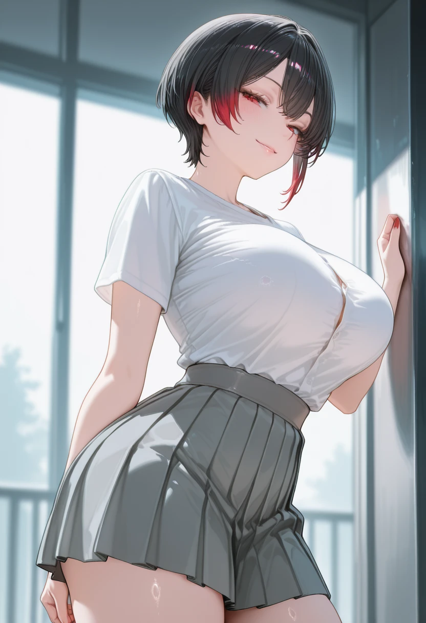 Ranma Saotome, redhead, ranma Chan, 1girl, Slim thick, thick thighs, medium breast