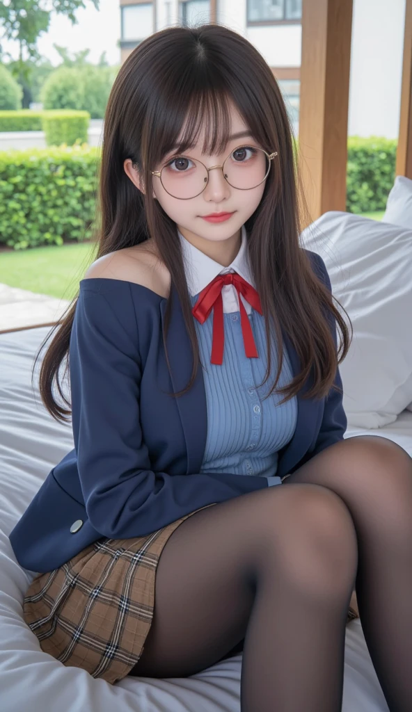 Angry face、Asuka Langley Soryu、panties bra、Sailor suit with white dressing and pleated skirt、Hold out,Pleated skirt、White and blue sailor suit,Glasses、(Leaking a lot of pee:1.5)Presenting the skirt she took off,sexual behavior,Insert the penis into the genitals