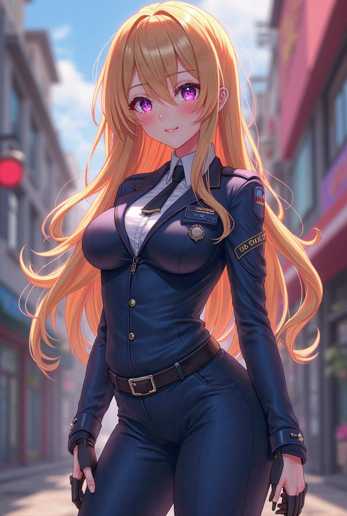 (masterpiece:1.6、top-quality)、(Fine and beautiful eyes: 1.2)、(looking-down)、hightquality、beautiful countenance、1girl in、Leather tight skirt、leather jackets, Colossal tits, long, wide-hips, (sideways Facing, ), Street, Background with, detailedbackground,evil smile、Laughter at the corners of his mouth、neck tie、eyewear on head、Lunette de soleil