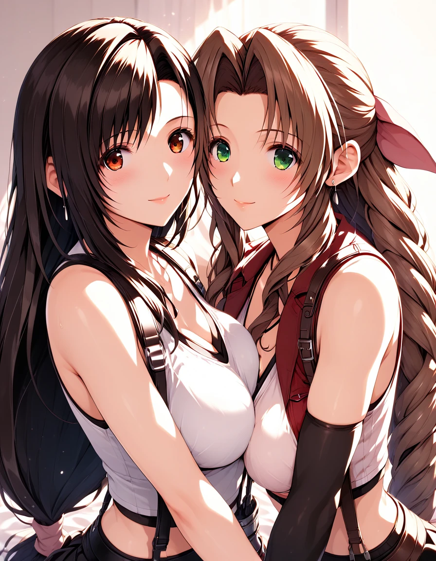 A woman inserting her huge penis into another woman Aerith Gainsborough
