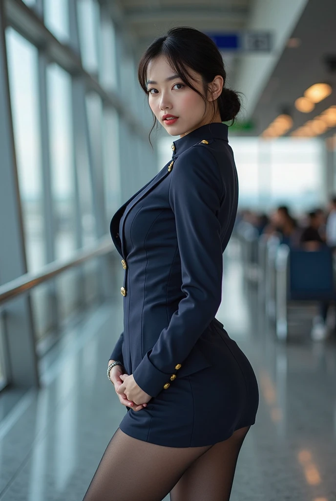 Claire Redfield from Resident Evil, posing seductively to viewer, solo:1, pov, beautiful thick thighs, front view
Sunny city background, long hair, 3/4 body, Army uniform