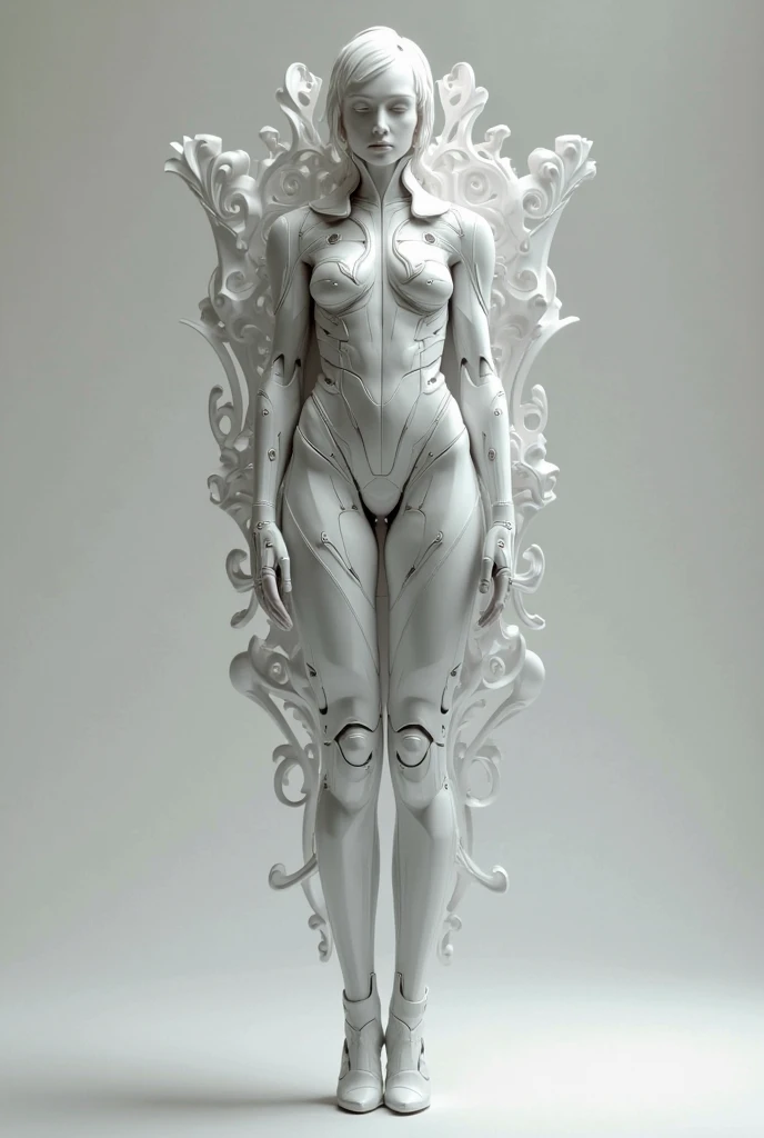 (long legs, thick thighs, narrow waist:1.2, wide hips:1.4), sexy mature, (thick lips), lipstick, long eyelashes, detailed face, detailed body, (thin toned body, futuristic bioluminescent suit, crystalline skin, neon lighting from below), platform heels