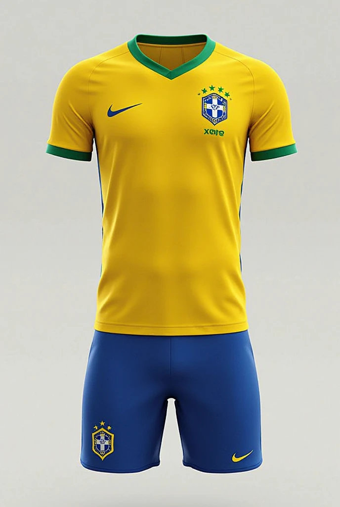 Create a template for a Brazilian soccer team uniform