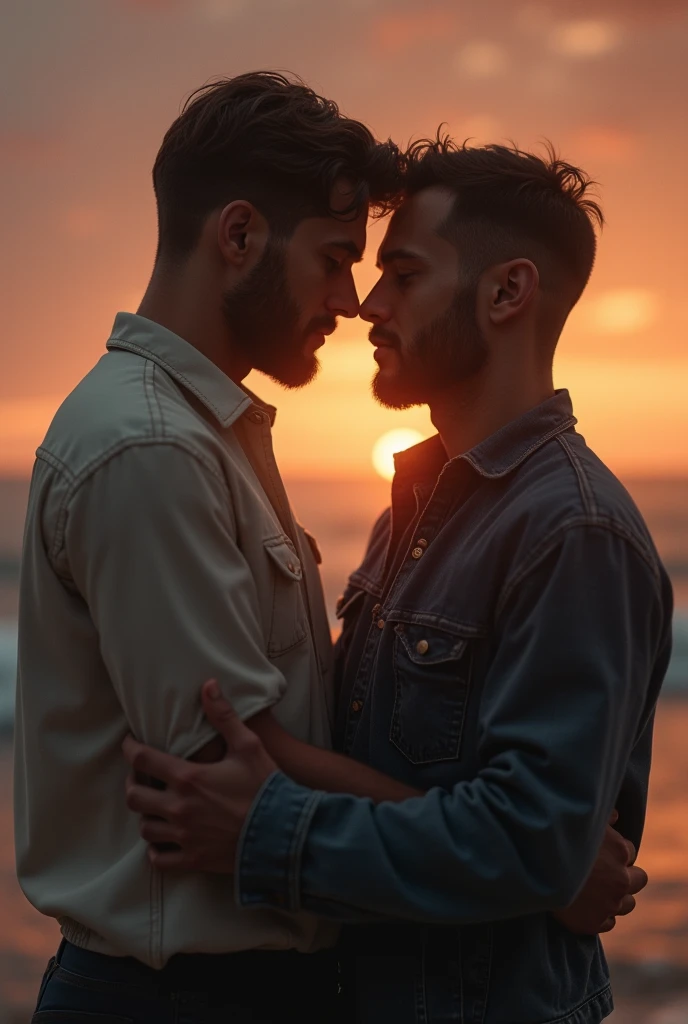 Men kissing