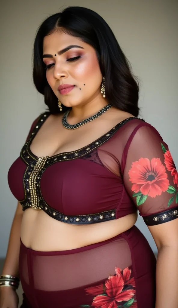 (realistic:1.3), A beauty girl with tattoos on body, beautiful art tattoo detailed, ((text tattoo on her body: Fuck Me)), detailed beautiful eyes, big breast, cute chubby, baby face, insane detailed, quality, (masterpiece:1.2), (photorealistic:1.2), (best quality), (detailed skin:1.3), (intricate details), ray tracing, smile, skirt with pattern, color contrast between the dress and the skirt, skirt pattern, earrings, necklace, Javanese ornament, (blurred background)