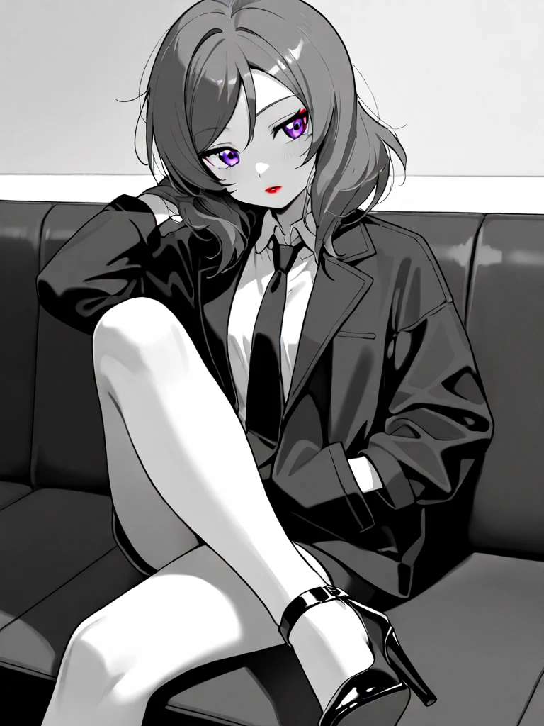 (masterpiece:1.5, best quality), (1lady, solo, upper body:1.2), black hair,purple dip-dye hair , forehead , purple eyes, Swallowtail butterfly head, Shinobu Kocho from “Demon Slayer”, black lab coat, a laboratory in the background, sit down on the chair, white dress shirt, button-up shirt ,all buttons fastened, button on the neck fastened ,skinny body, short height,close cloth,(ecstasy:1.3) ,(slut:1.2),(vulgarity:1.3),(fucked silly:1.1),(steam:1.1),(wet:0.8),(trembling:0.8), (stare at viewer with stern eyes:1.5)(tears:0.7) ,(drooling:0.6),(sweat:0.8), open mouth , wince,(??????:1.5),awaiting tongue, strong facial expression,(sharp eye:1.2),(scowl:1.1), nsfw, spread legs, show off pussy,(pussy juice:1.2).