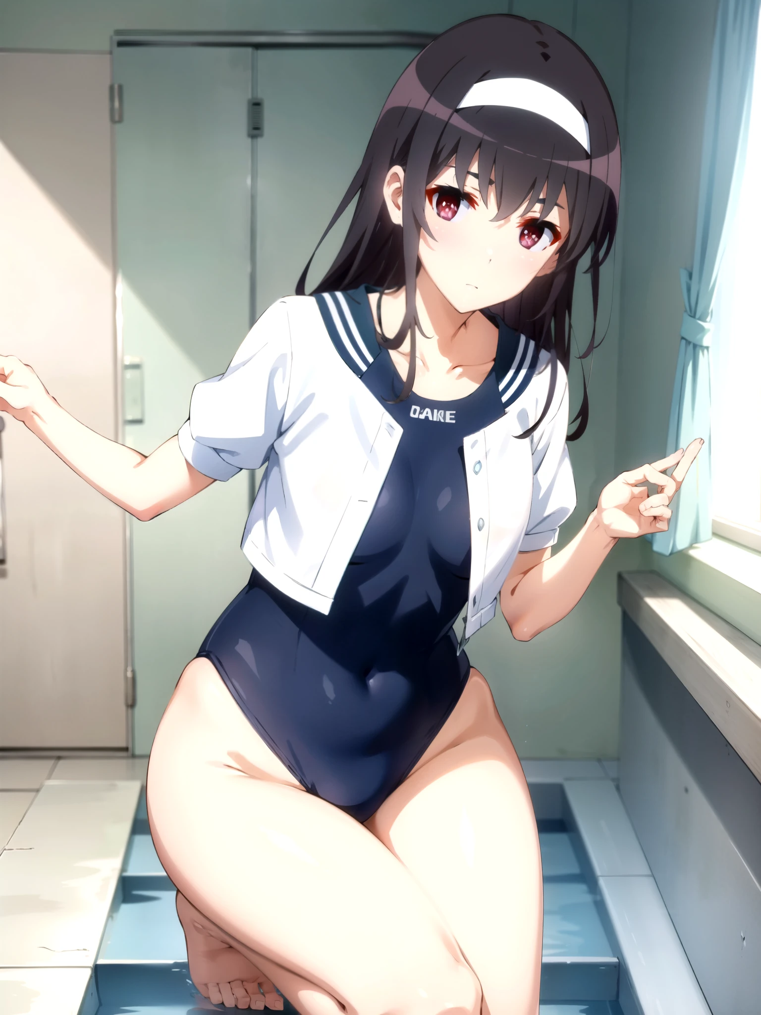 knee high socks、flat chest、thighs、sweaty、blush、Crab crotch、Peeing、torn clothes、torn clothes、wet、Squirting、、Men's restroom、late night、multiple girls、High resolution、Detailed、Has sperm、masturbation、A very thick dick is stuck in my crotch、naked、my hand is caught、eyes are heart、ridicule、handcuffs
