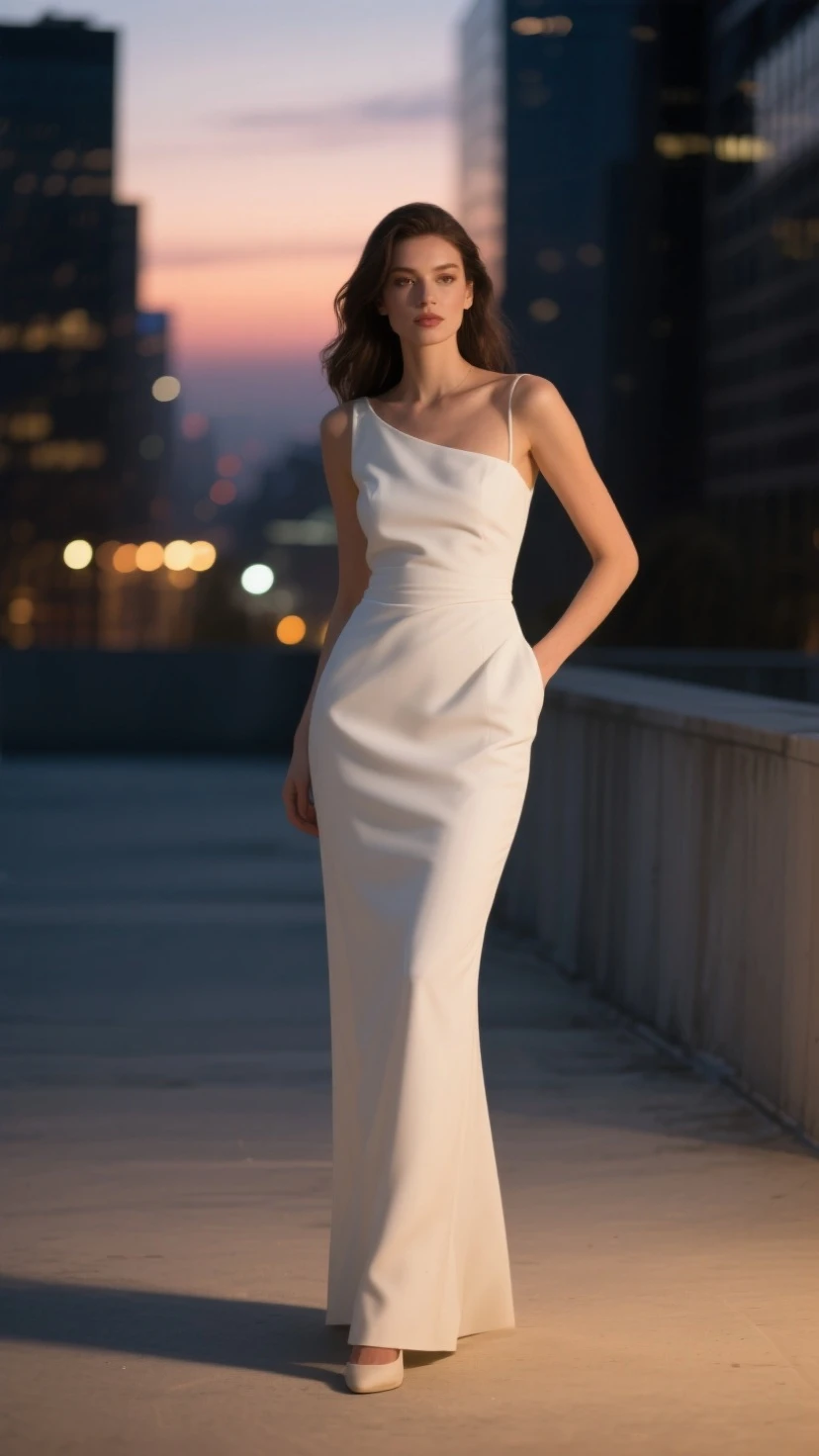 stunning full body photo of beautiful sanna_marin wearing a formal white dress, jewelry, age 25, cinematic lighting, bokeh <lora:sanna_marin_sdxl_60:0.85>