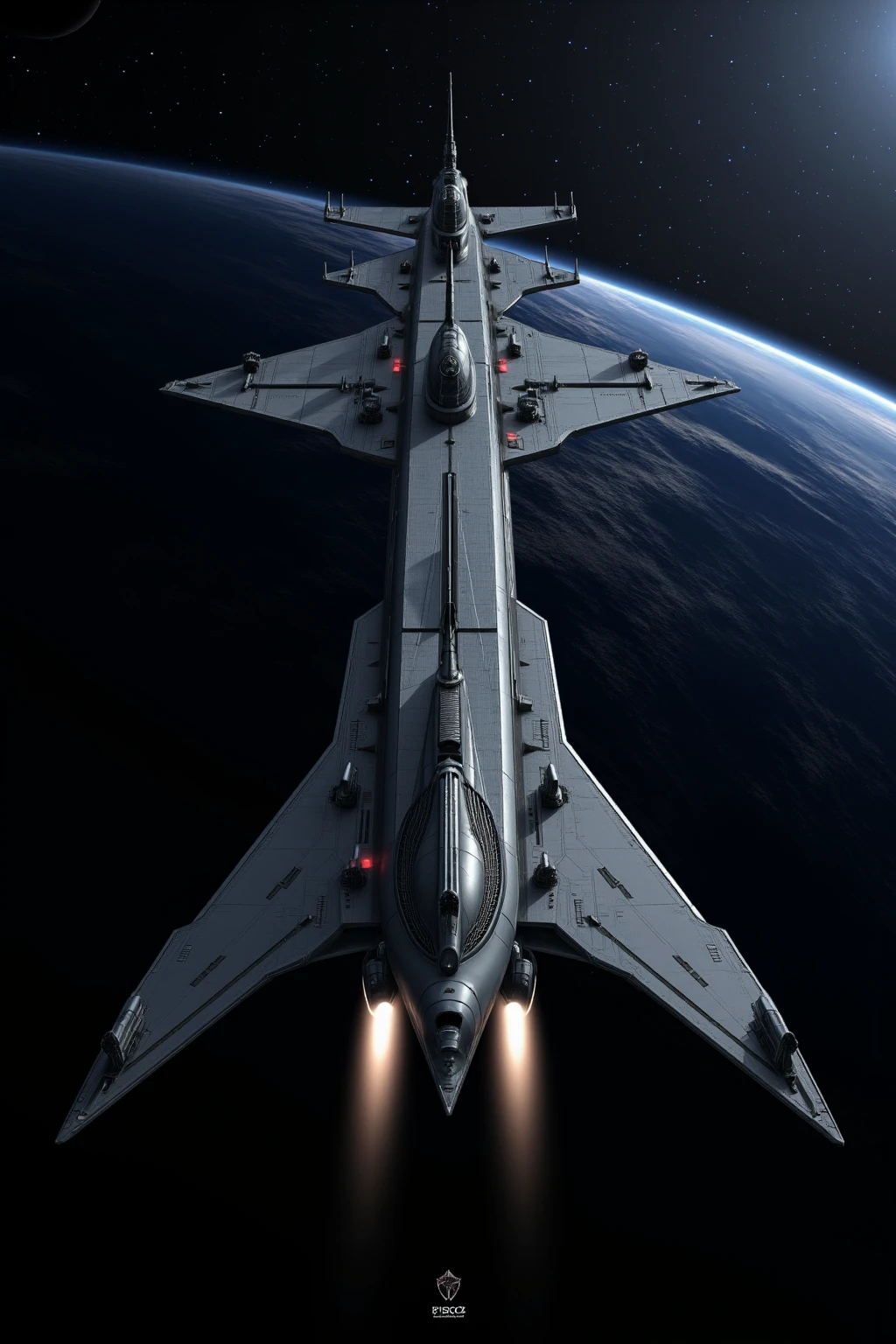 cinematic,
Soviet industrial design,
In the year 2300, a super-large Soviet space battleship entered satellite orbit,
The space battleship follows the design of the Soyuz rocket,