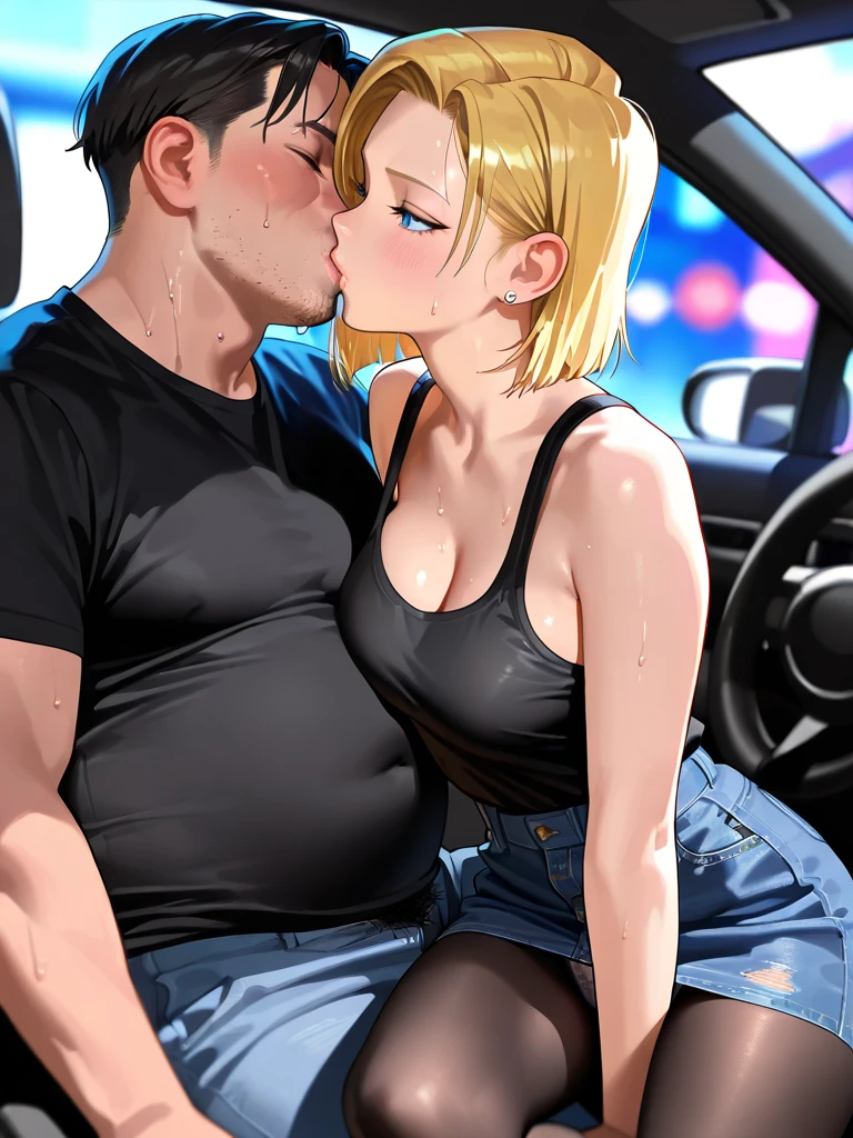 Hi res, masterpiece, 8k, nsfw, back alley, night, sakura kinomoto, (gigantic tits: 1.4), (dense pubic hair: 1.4), (see-through black bra: 1.4), (red latex skirt: 1.4), (black fishnet stockings: 1.4), (black high heels: 1.4), (she is giving a deepthroat while orgasm hard: 1.4), squirting, sweating, cum