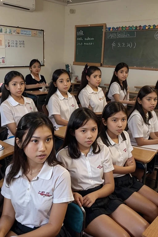Anak sekolah memakai seragam sekolah