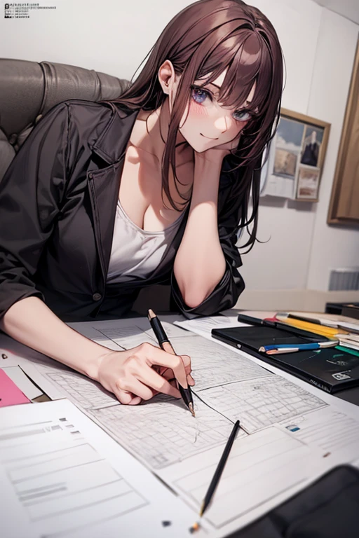 anime girl laying on the floor with a pen and paper, makoto shinkai. digital render, makoto shinkai art style, artwork in the style of guweiz, makoto shinkai and artgerm, ( ( makoto shinkai ) ), makoto shinkai style, guweiz, makoto shinkai. high detail