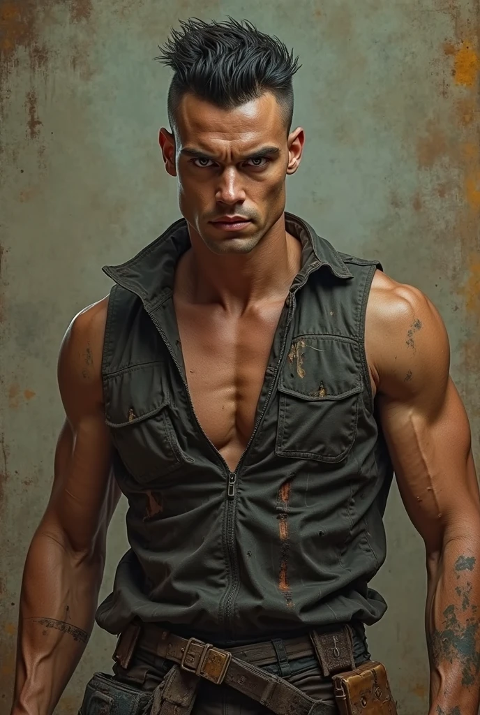 Joel Miller from the videogame the last if us part one fully naked and exposed