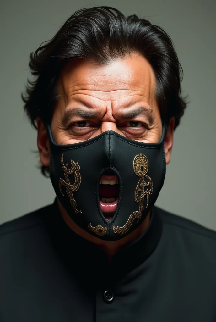 masterpiece,best quality,1boy,male focus,tongqian mask,Long hair,Messy hair,natural skin texture,realistic eye and face details,Film Light and Shadow,Taoist robe,Exquisite eyes,(((Red clothes))),Red Top,muscle,black,(((((Black tentacle))))),Solo,1boy,pain,Covered in tentacles,((sword finger)),Mountain background,