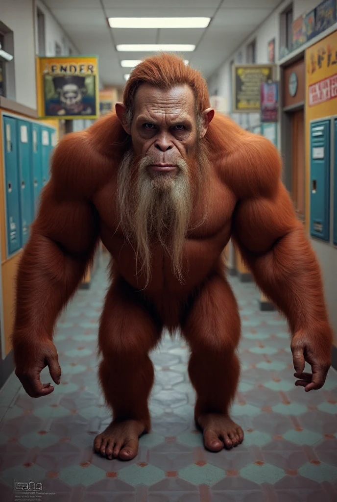 (RAW photo of a Neanderthals:1) , (hyper realistic:1.4), (Neanderthal man),(half gorilla mix :0.55), tall, (very muscular:1.8), (hairy body:1.5),(detail face:1.1), tan skin, thick arms, (veiny arms:1), (bloated gut:1.1),(wearing loincloth:1.1), thick legs, rounded pecs, big arms, veiny arms, dark brown skin, ( in a lab surrounded by thin scientists:1.1) ,hdr, photorealistic
masterpiece, cinematic, best quality, sharp focus, 