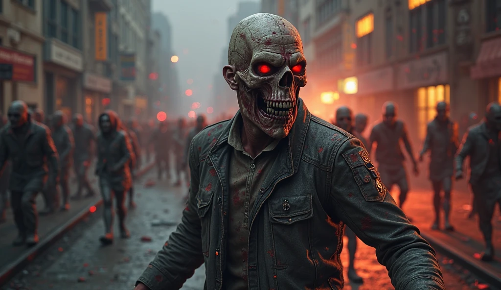 I'm going to draw a zombie his,The braincase is gone,Eating,A person's fidelity 1.83
