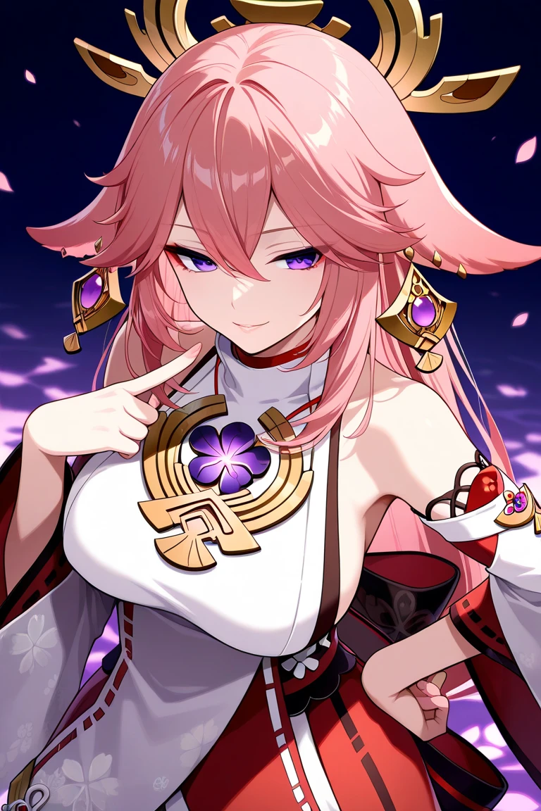 thick outlines, comics, photorealistic, perfect hands, masterpiece:1.2, purple electricity, lightning, colorful, 1 girl, solo, <lora:yae_miko_offset_9_6:0.7>, yae miko, long hair, pink hair, fox ears, mean look, sleeveless, small breast, detailed background, detailed face, detailed eyes, <lora:add_detail:0.8>