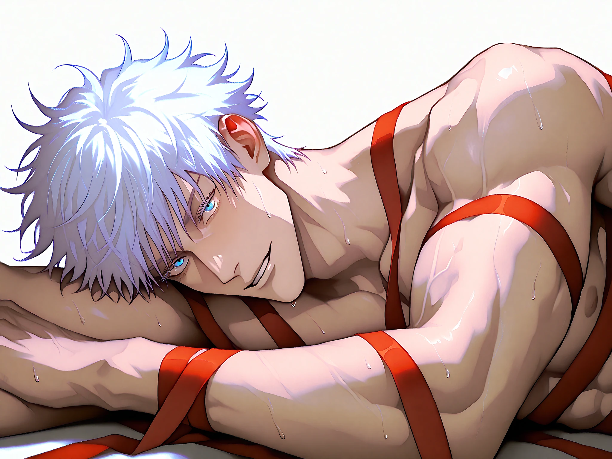 Anime characters sitting on chairs,Place your hands on your head, White hair deity, White hair, kaneki ken, Jiu Jitsu Kaiba, Shiro in Death Row Paradise, Kaneki Ken, White hair, Komaeda Nagito, Killua Zoldyck, Killua Zoldyck black hair, Hunter x Hunter, male anime character