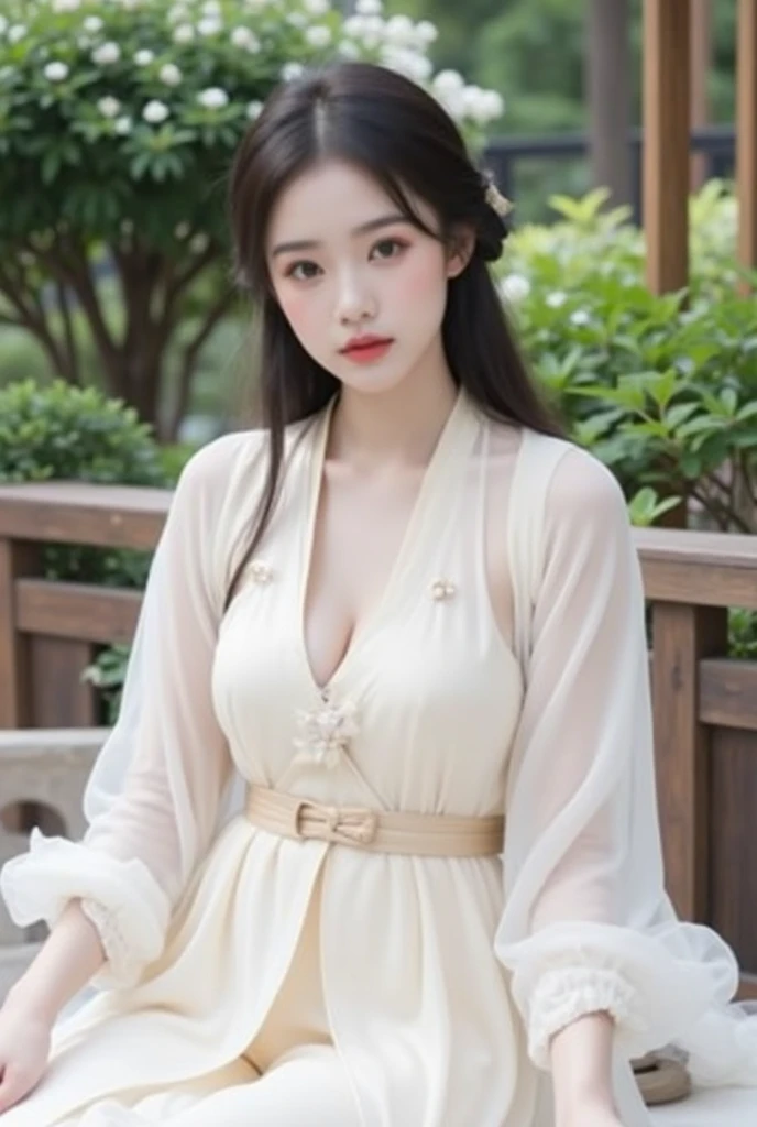 origami dress, full body photo of young lady in a sheer(((paper)))((loose))hanfu, (pale skin:1.377), material((Chinese paper)), (translucent), (sexy), 8k uhd, dslr, soft lighting, high quality, film grain, Fujifilm XT3