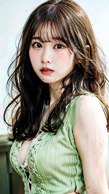 Create super high resolution close-up images of your face。
Long, straight black hair frames her face。
So that every single hair is clearly visible、Depicts subtle color changes depending on the amount of light hitting the subject。
The skin is white and smooth、Has a natural glow。
Fine skin texture、Representing the fine details of pores。
amountや頬に薄い赤みがある部分を詳細に。
The eyes are almond-shaped and dark brown.。
Fine details of the iris、Depicts color gradations and patterns。
Long, natural-looking eyelashes, each and every one visible。
Well-groomed eyebrows、indivual々The hair is clearly visible。
Light reflects off into the eyes、Create small highlights。
noseは繊細で、nose孔の細かいディテールがある。
Lips are plump and naturally pink。
Depicts the fine lines and soft curves of the lips。
Shiny、Accentuate the shape。
Detailed depiction of lip texture。
Particular attention to the depiction of light and shadow。
Soft natural light gently illuminates the face from the front。
amount、nose、Creates a subtle glow on the cheeks。
Shadows are cast softly along the contours of the face、cheekbone、Jaw Curve、noseの側面を強調。
The gloss of her lips reflects the light faintly.、Emphasizes plump texture。
The shadow of the hair adds depth and dimension.、indivual々The hair shines in the light。
The background is simple and blurred.、Focus on the face。
In the highest quality、Representing the utmost detail。