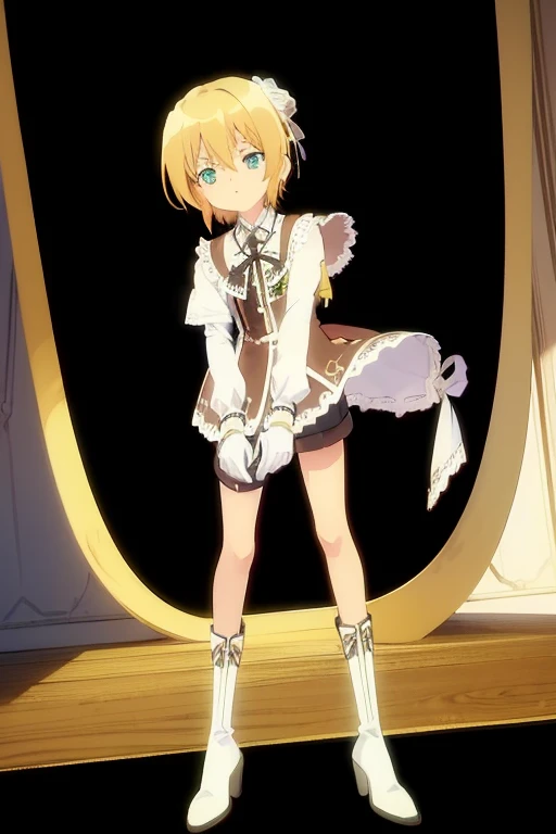 Anisphia Wynn Palettia、blush,smile,Captivating thighs、Very cute clothes
（masterpiece:1.2), highest quality, High resolution, unity 8k wallpaper, (shape:0.8), (Beautiful and beautiful eyes:1.6), Highly detailed face, Perfect lighting, Highly detailed CG, (Perfect hands, Perfect Anatomy),