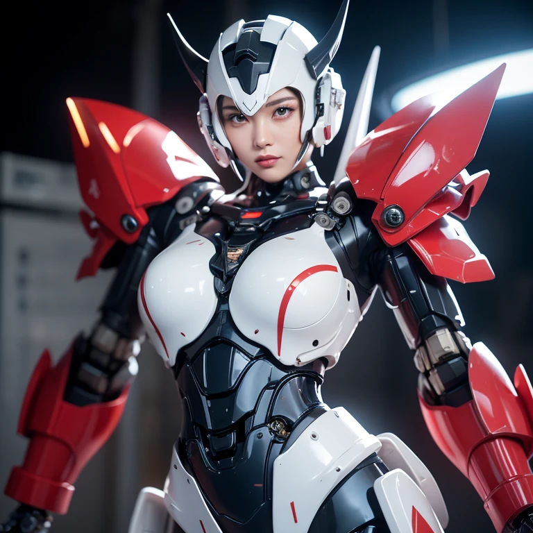 Textured skin, Super Detail, high details, High quality, Best Quality, hight resolution, 1080p, hard disk, Beautiful,(Elita One),beautiful cyborg woman,Mecha Cyborg Girl,Battle Mode,Girl with a Mecha Body,She wears a futuristic Transformers mech,Female Warrior,fully body photo