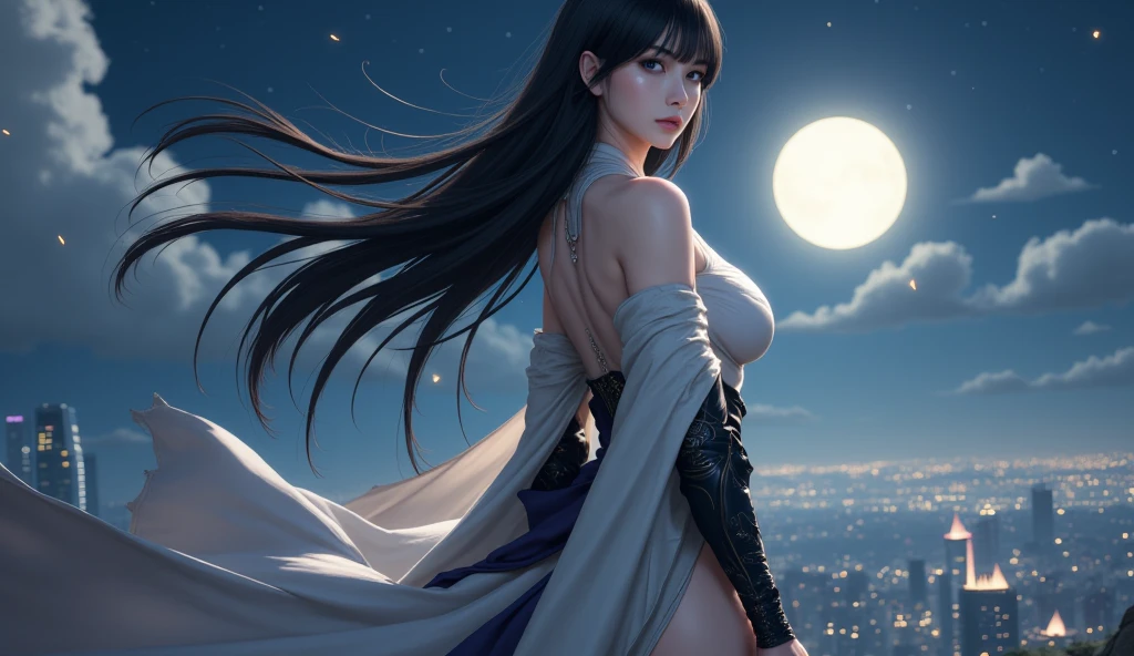 (8k, RAW photo:1.2), best quality, ultra high res,dramatic angle,(fluttered detailed color splashs), (illustration),(((1 girl))),(long hair),(rain:0.9), (头饰:1.4),少女身边有一座古宫,汉服,(重点),彩色水墨画,(泼彩),泼彩,(((colorful))),(素描:0.8) , Masterpiece, best quality, beautiful painted, highly detailed,(denoising:0.6),[splash ink],((ink refraction)), (beautiful detailed sky),moon,highly,detaild,(masterpiece, best quality, extremely detailed） CG unity 8k壁纸，杰作，最好的质量，超详细），（石蒜），