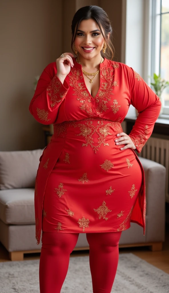 a woman padded different bra and saree, heading in or out the door,,big cheeks, curvy, hourglass figure, swooping breasts, deep cleavage, open arms, sexy armpits,big penis, nipples, ass, necklace, (cinematic:1.3), there is a woman that is standing outside of a building, covered in coral, kimono, orange robe, red kimono, wearing kimono, vibrant hues, classic kimono, vintage look, coral red, pr shoot, in kimono, orange halter top, stylish pose, ornate flowing robe, red robe, hazy, mid shot portrait, paisley, with a cool pose, modeling shoot,
